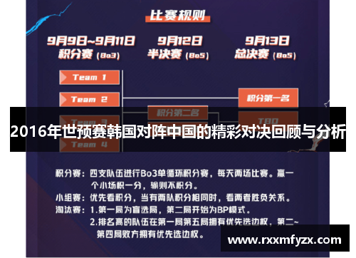 2016年世预赛韩国对阵中国的精彩对决回顾与分析